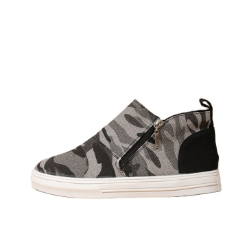 camouflage leopard print high tops shoes comfortable graffiti shoes